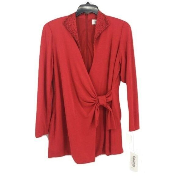 Vintage Designer Geri Gerard Wrap Blazer Evening Jacket Sz 8 New (NOS) - Picture 1 of 5